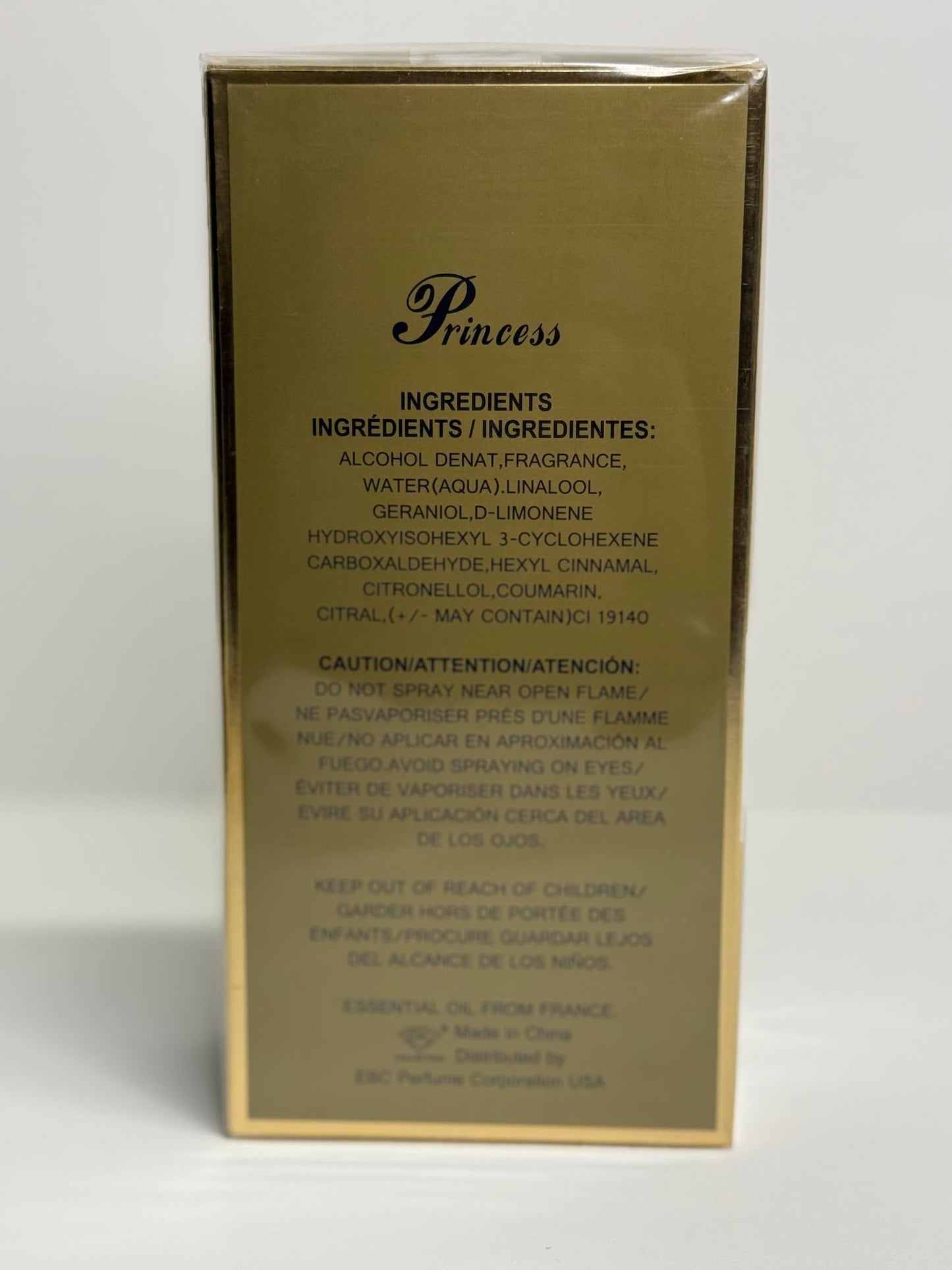 Princess Gold High Heel Glass Perfume