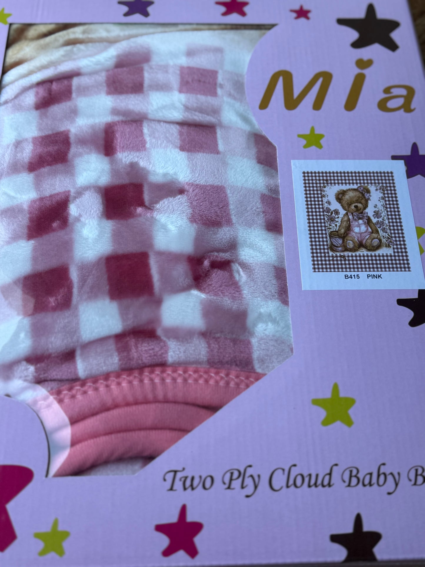 Floral Bear Girl Baby Blanket Item #B415