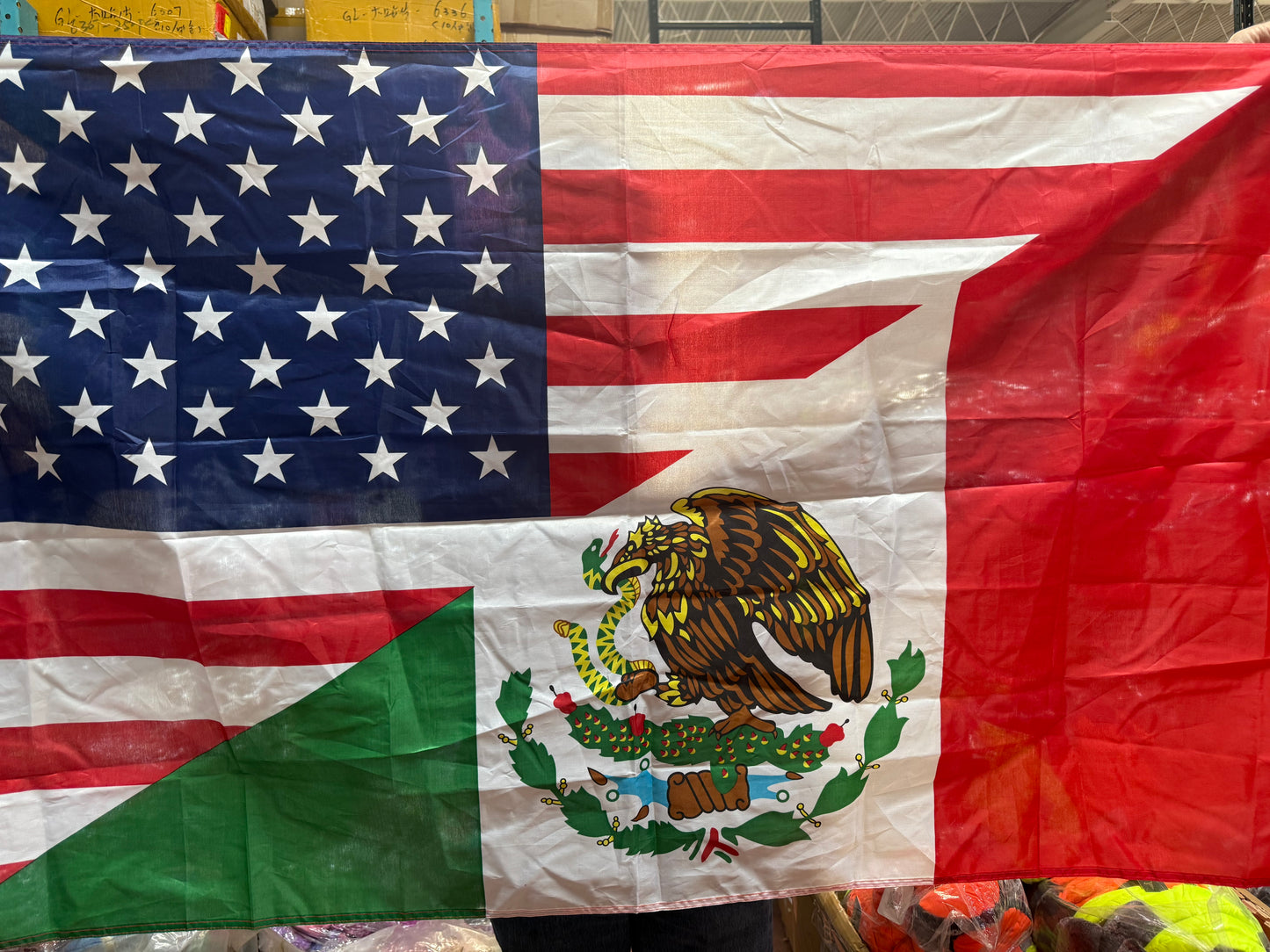 Mexico & USA Combined Flag (1 Piece)