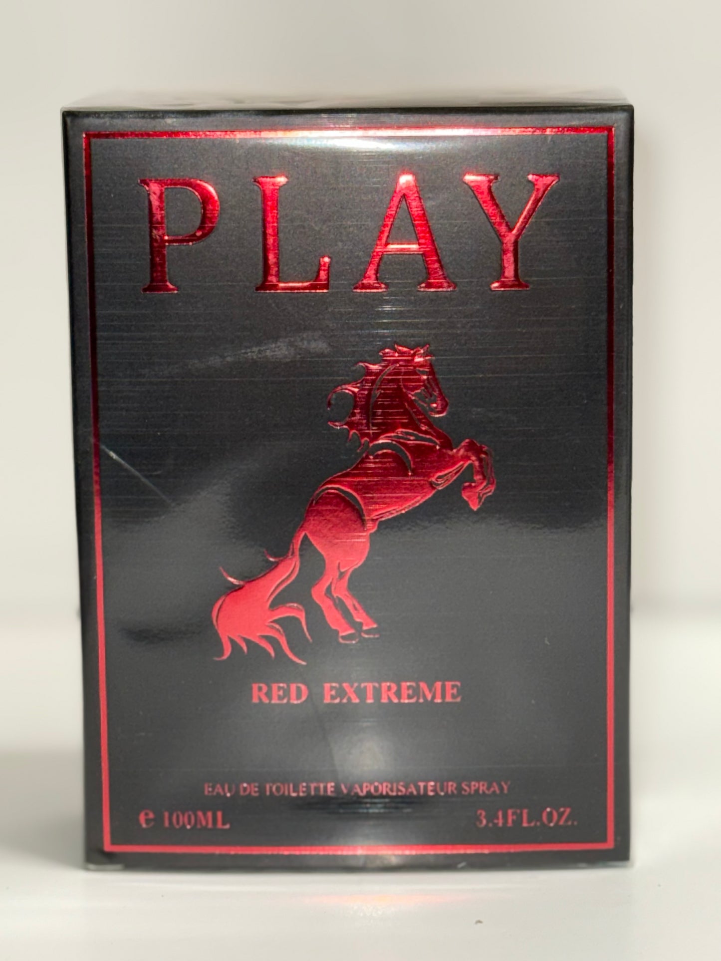 Play Red Extreme Cologne for Men 3.4oz/100ml Eau de Toilette