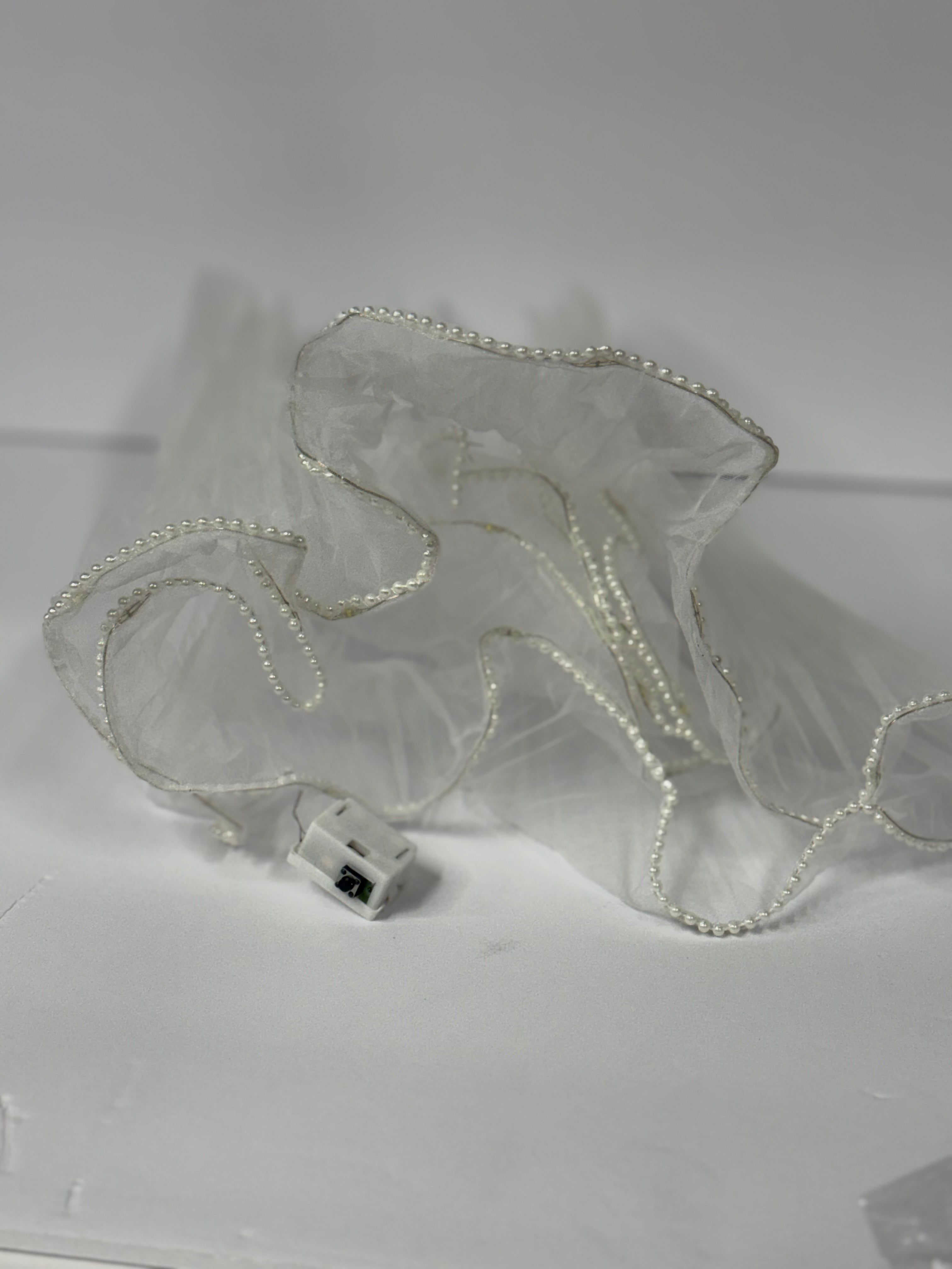 Pearl Trim Mesh with Lights White – AA General Wholesale & Retail