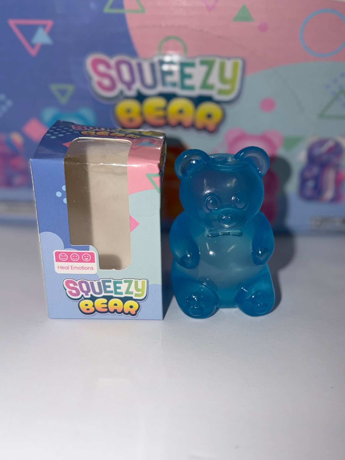 Blue Gummy Bear Squishy Firm Texture