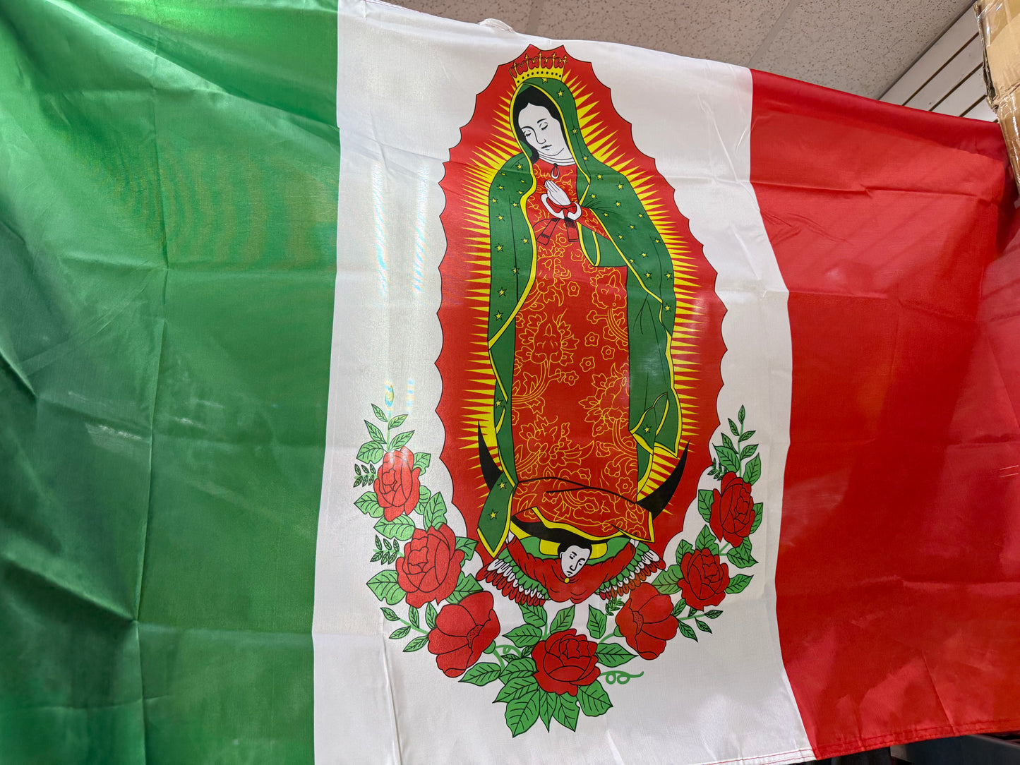 Mexico with Virgen Guadalupe Flag (1 Piece)