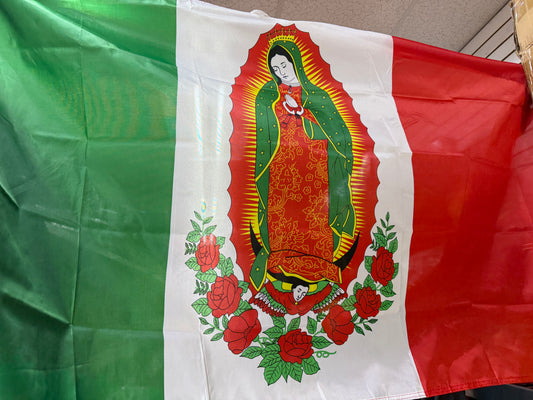 Mexico with Virgen Guadalupe Flag (1 Piece)