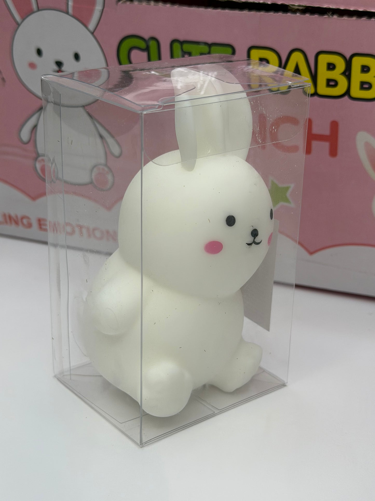Bunny Squishy in Clear Box White Color