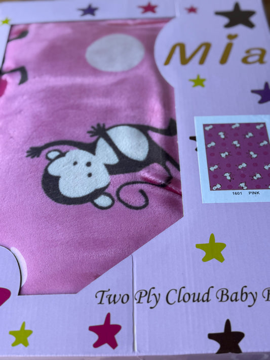 Monkey Girl Baby Blanket Item #1601