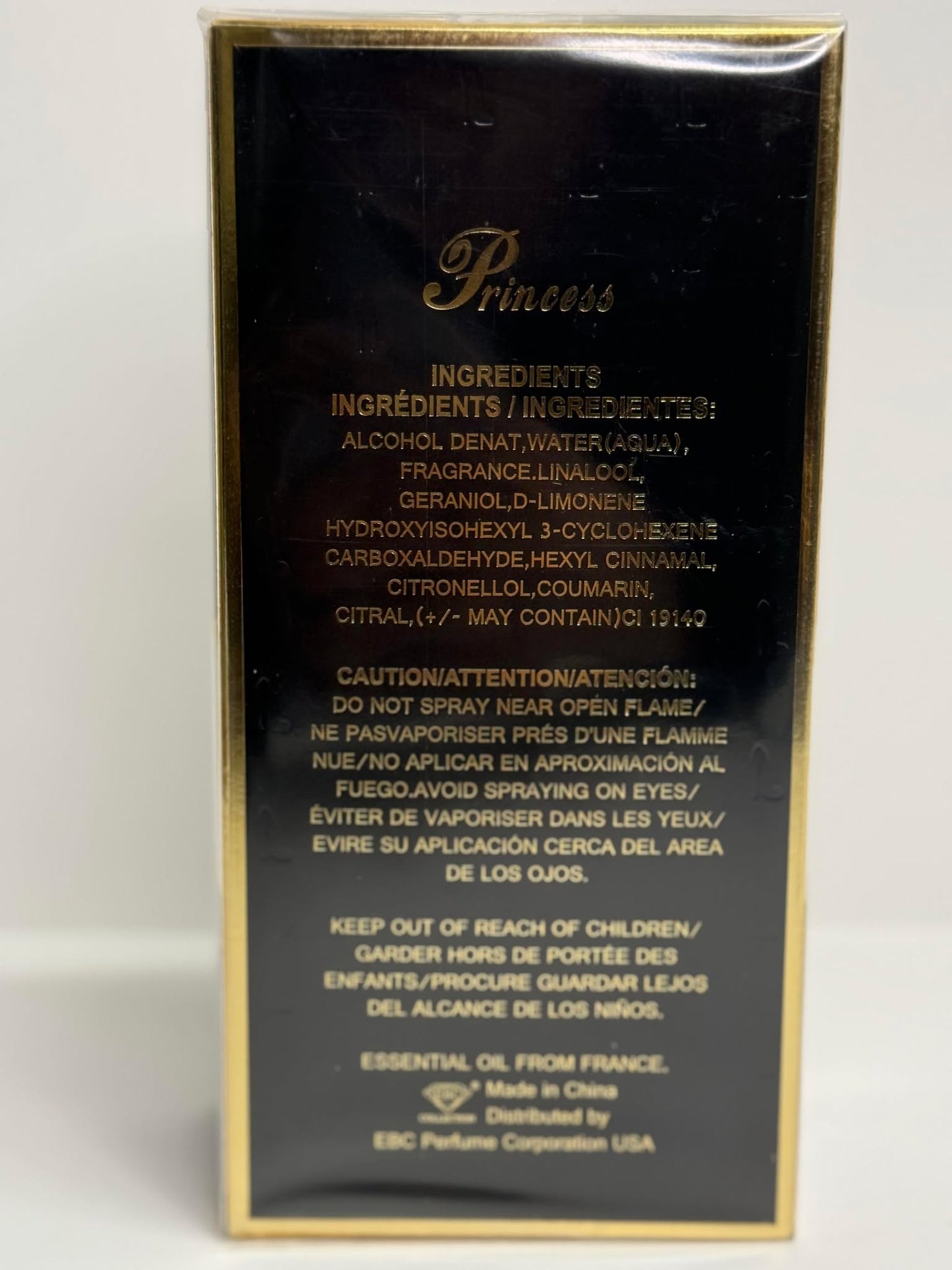 Princess Black High Heel Glass Perfume