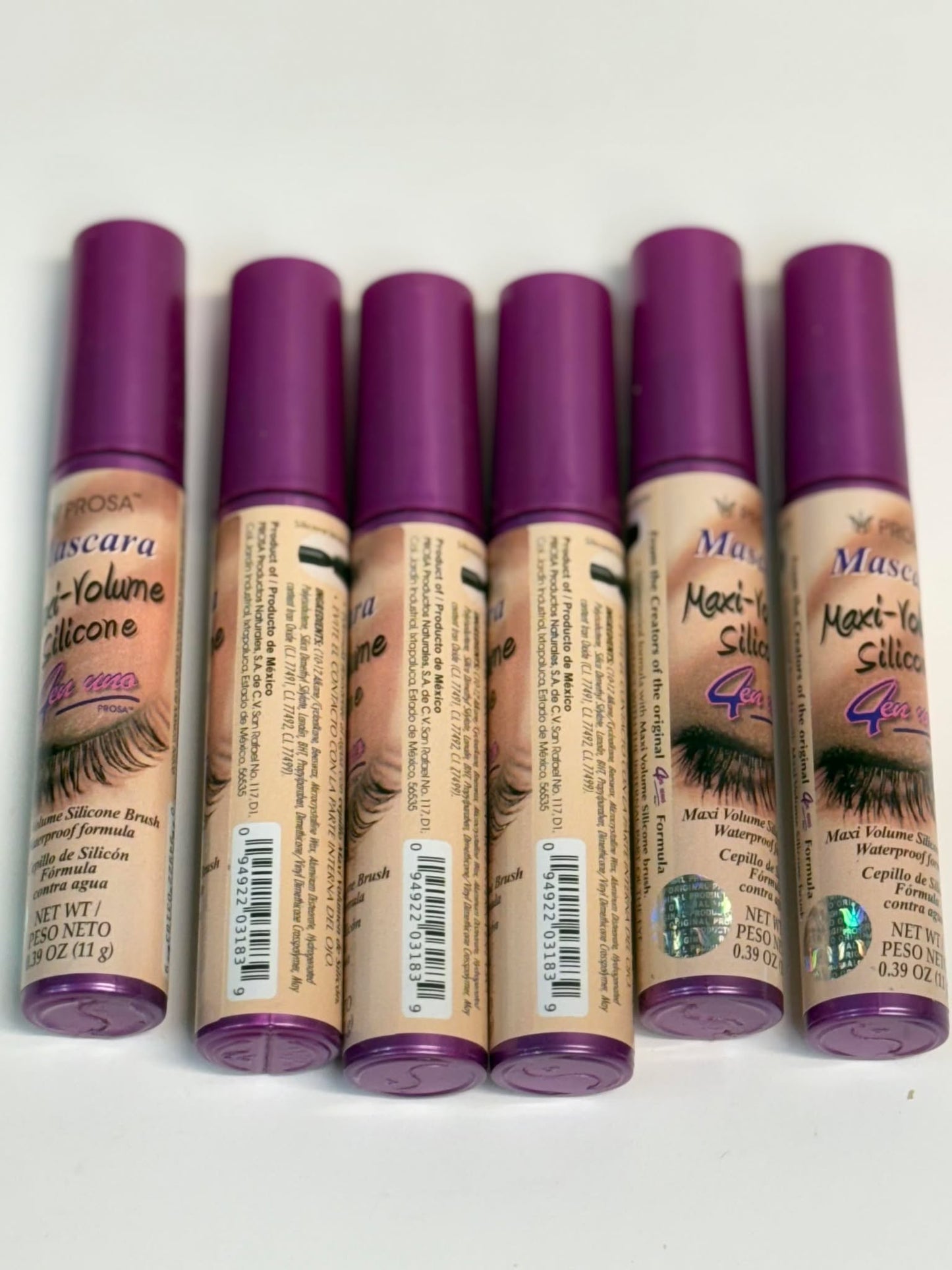 6 Pack Maxi Volume Silicone Prosa Mascara