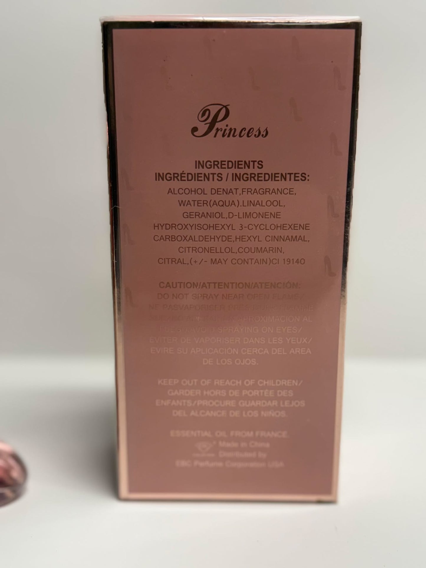 Princess Pink High Heel Glass Perfume