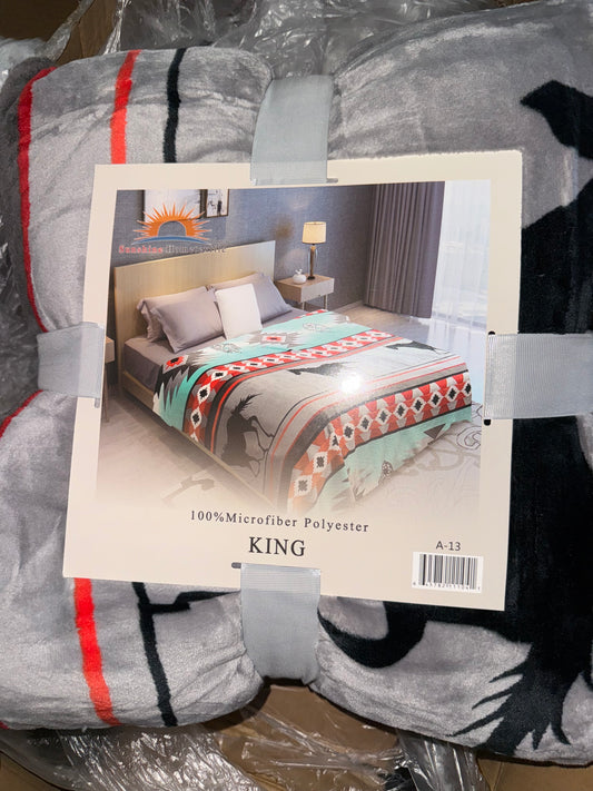 Horse New Mexico King Size Blanket (ITEM #A-13)