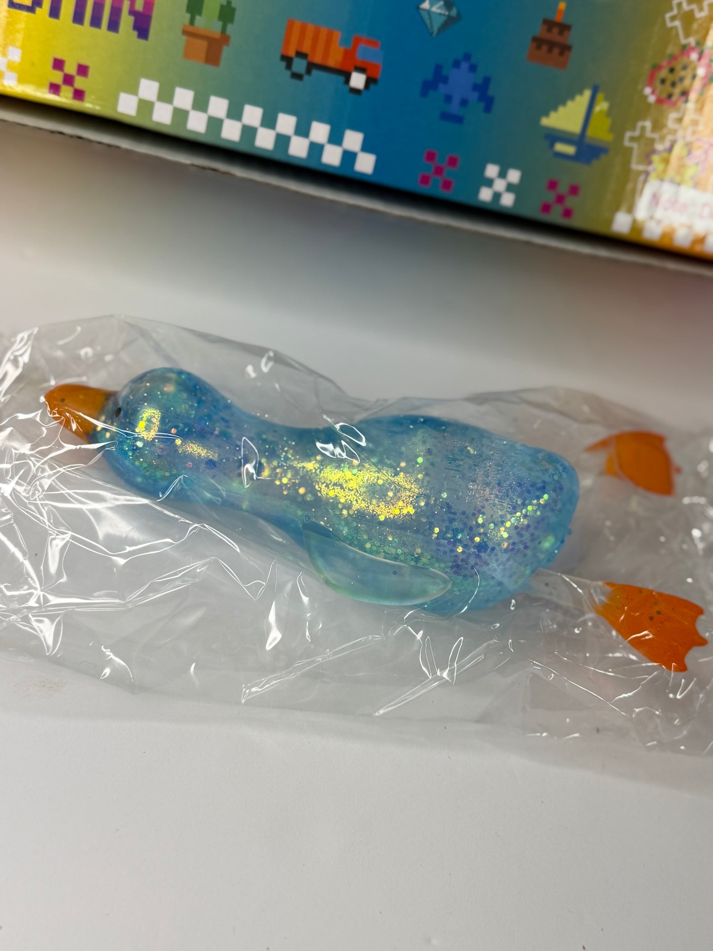 Blue Glitter Duck (Firm Texture)