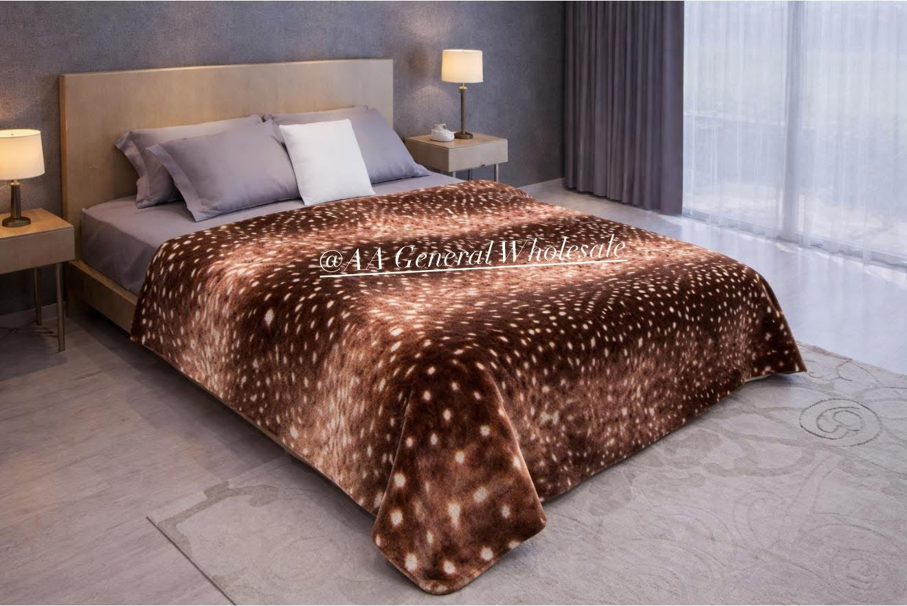 Deer Print King Size Flannel Blanket Item #A-27