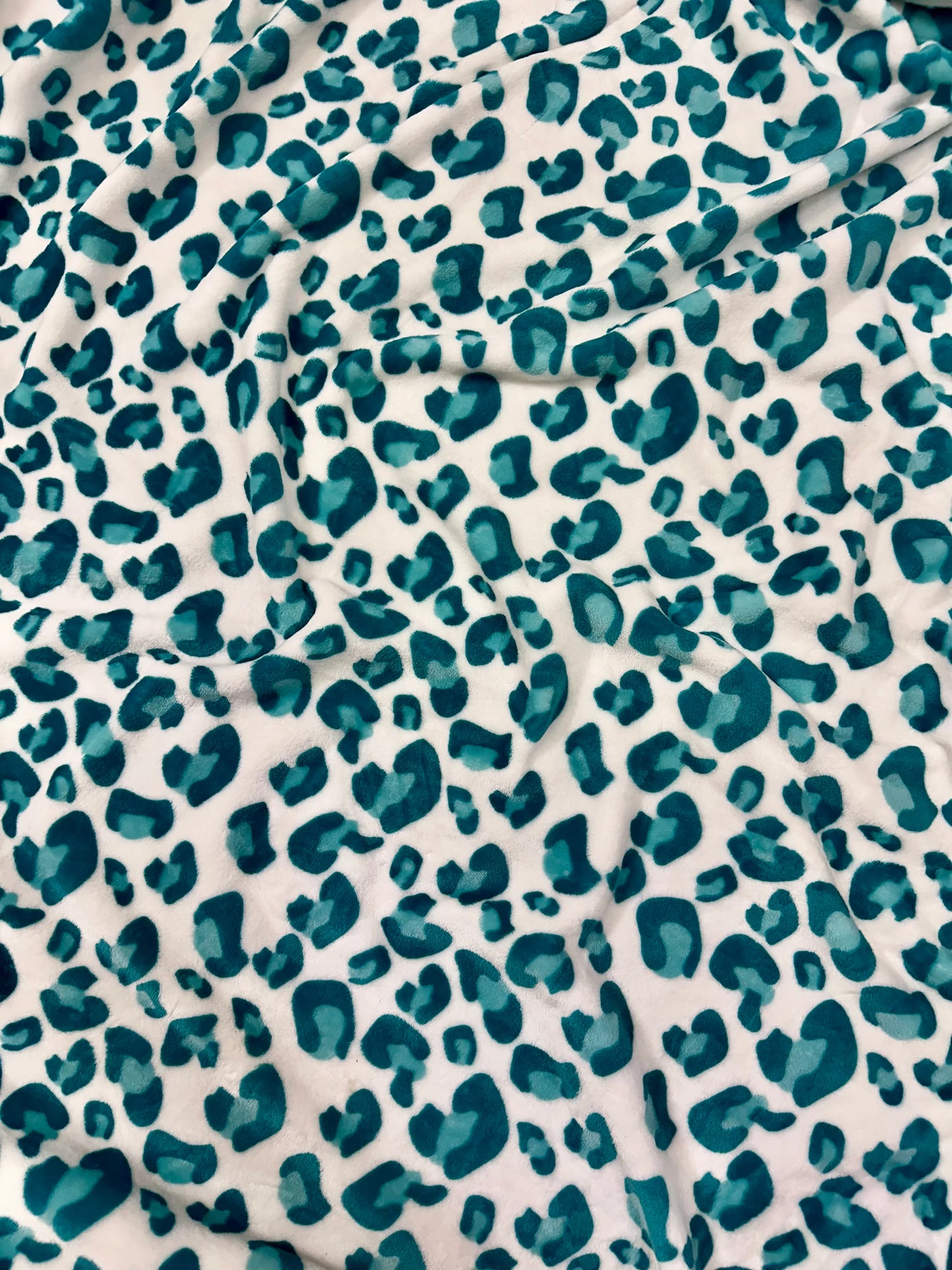 Blue Leopard Print King Size Blanket (ITEM #A-7)