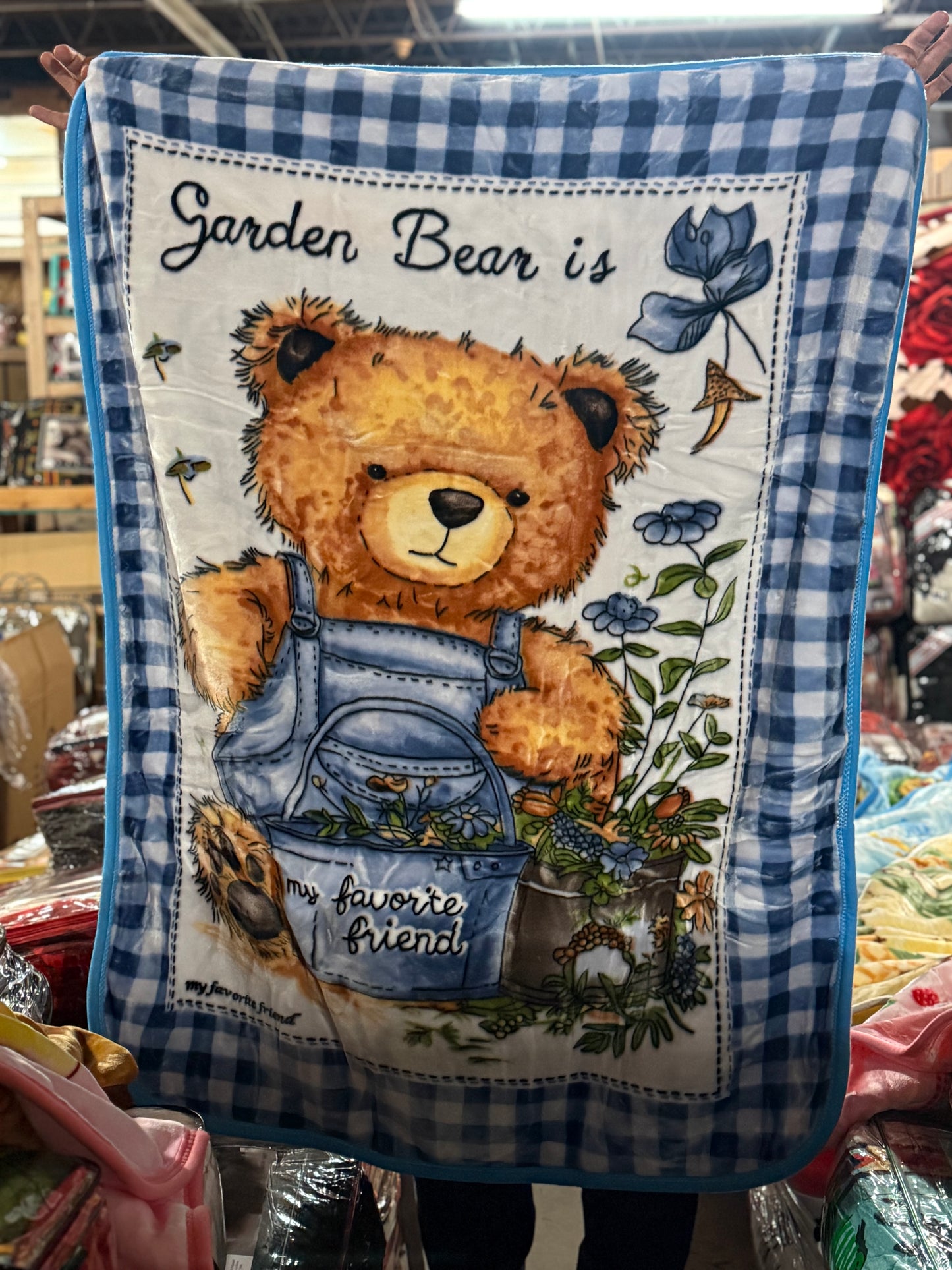 Blue Bear Baby Blanket