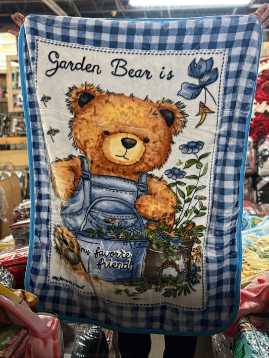 Blue Bear Baby Blanket