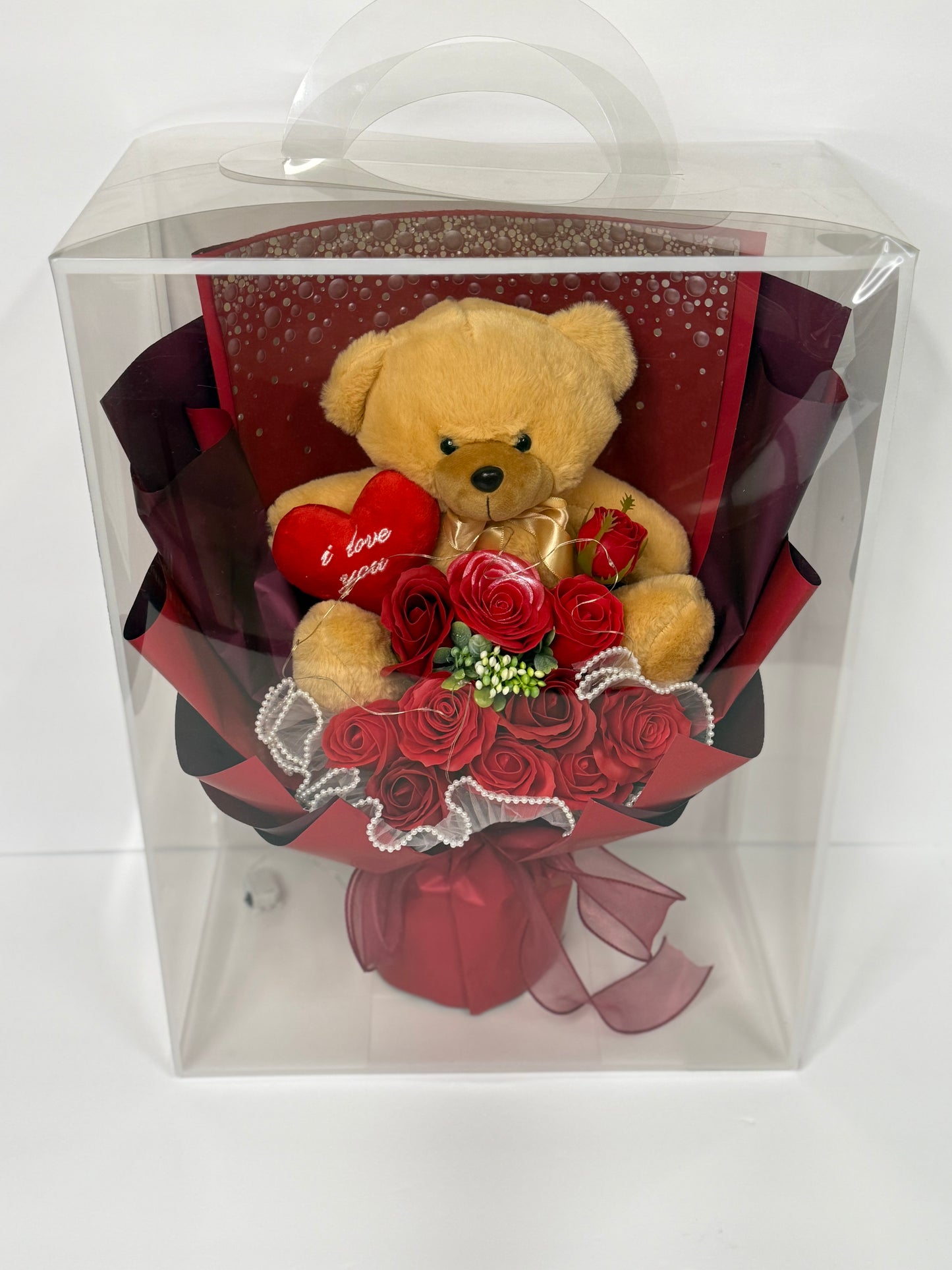Flower Arrangement with Clear Box