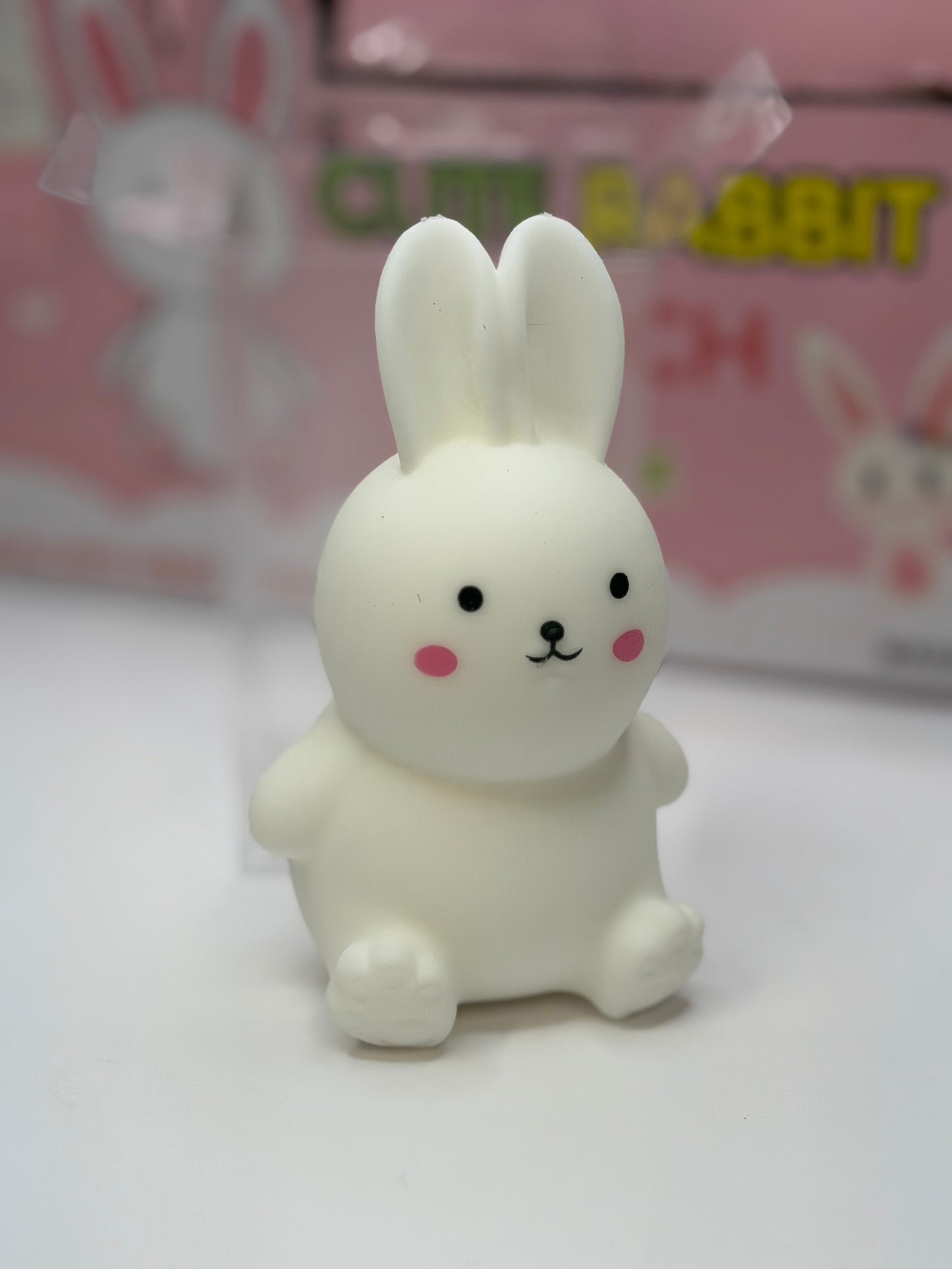 Bunny Squishy in Clear Box White Color