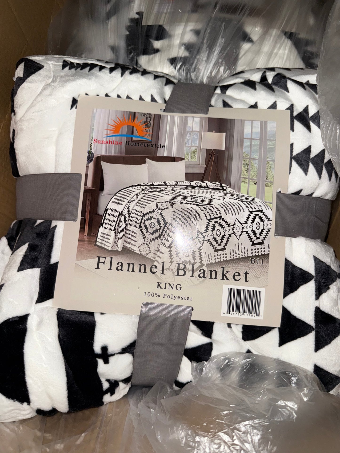 Black & White New Mexico King Size Blanket