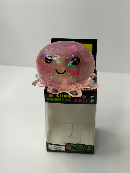 Pink Jellyfish Stretchy Stress Ball