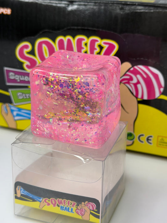 Pink Ice Cube Squishy High Quality Texture