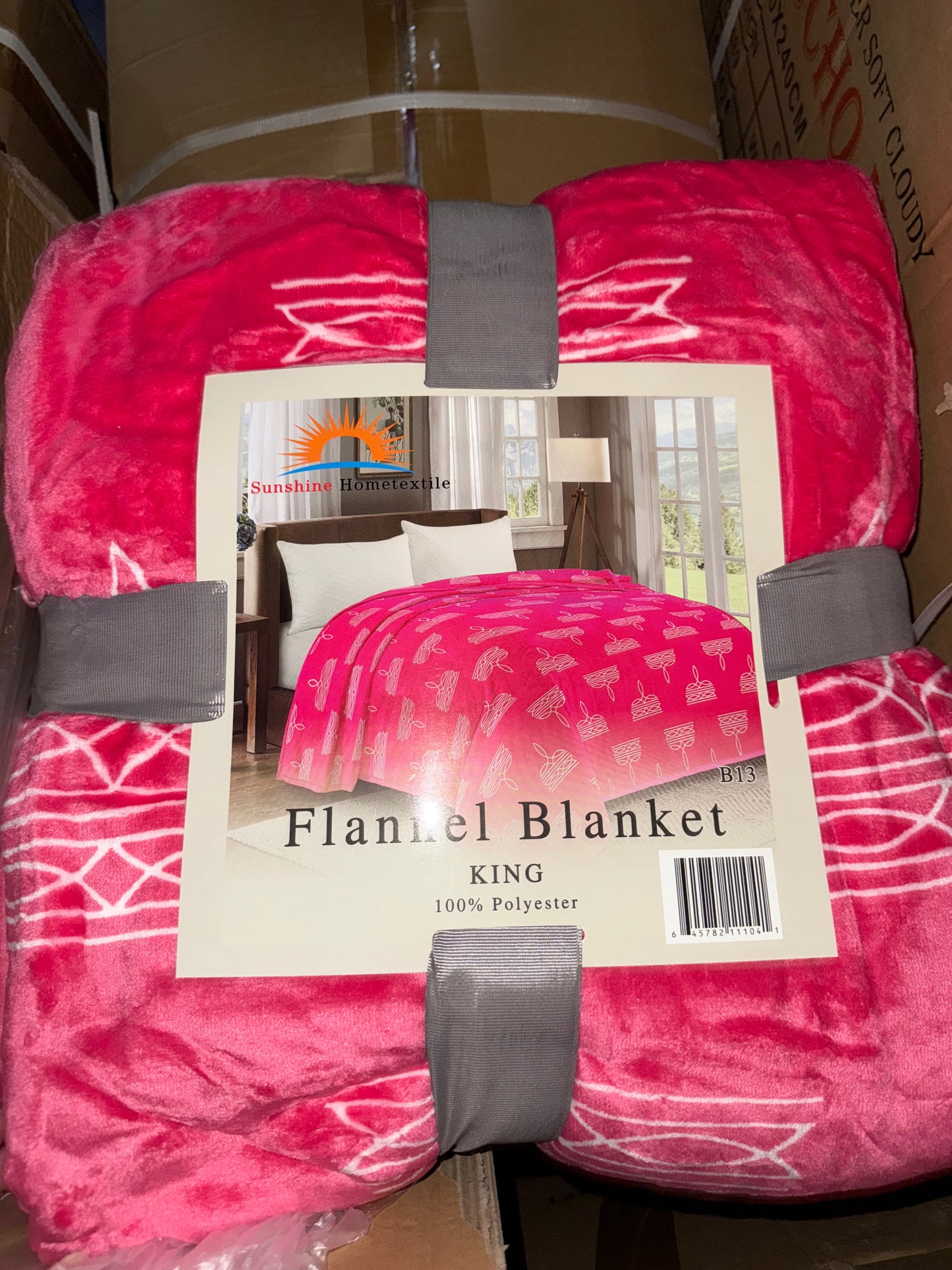 Hot Pink Western King Size Blanket (ITEM #B13)