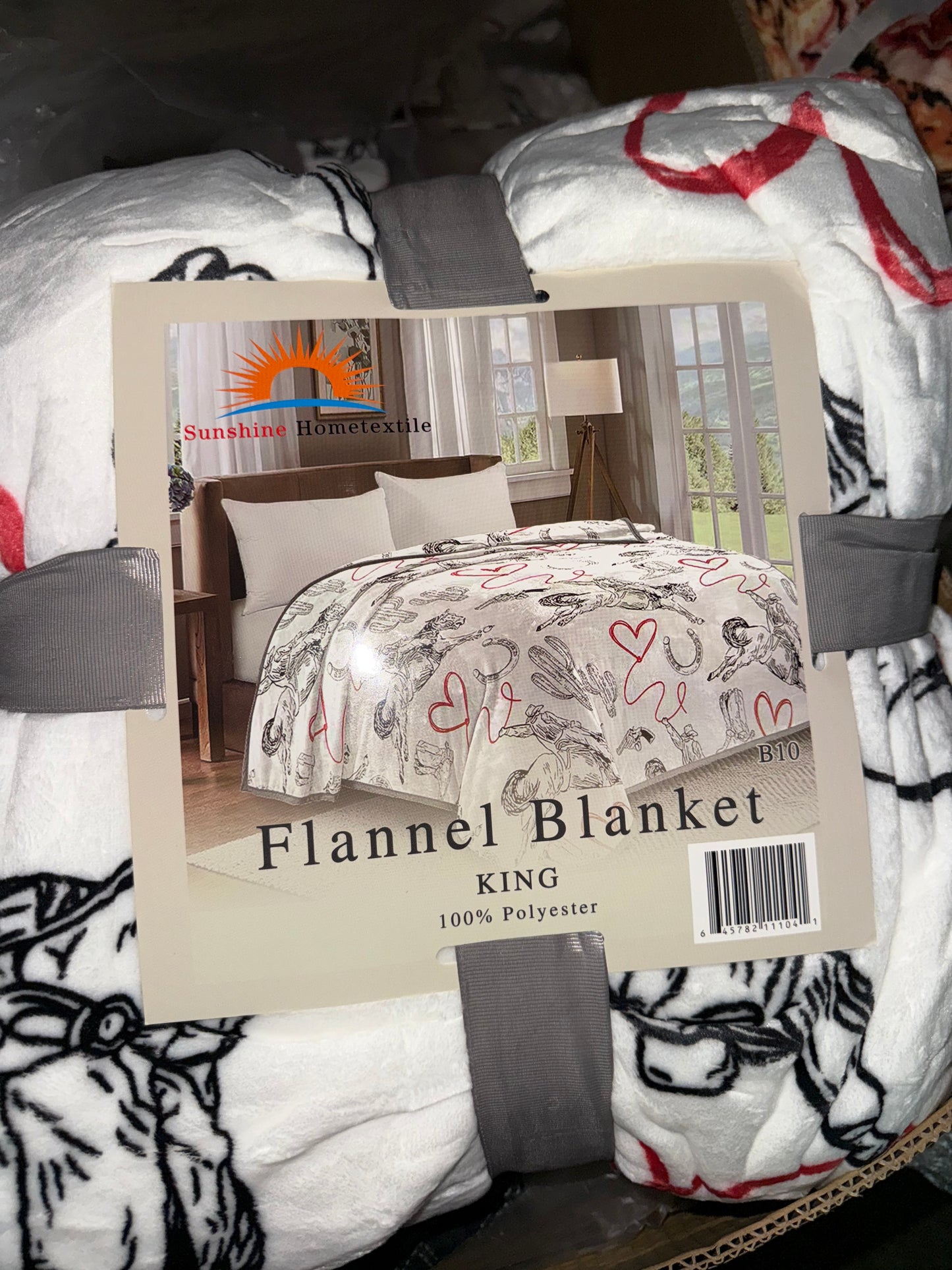 Cowboy & Heart Lasso King Size Blanket (ITEM #B10)