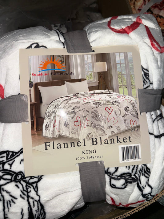 Cowboy & Heart Lasso King Size Blanket (ITEM #B10)