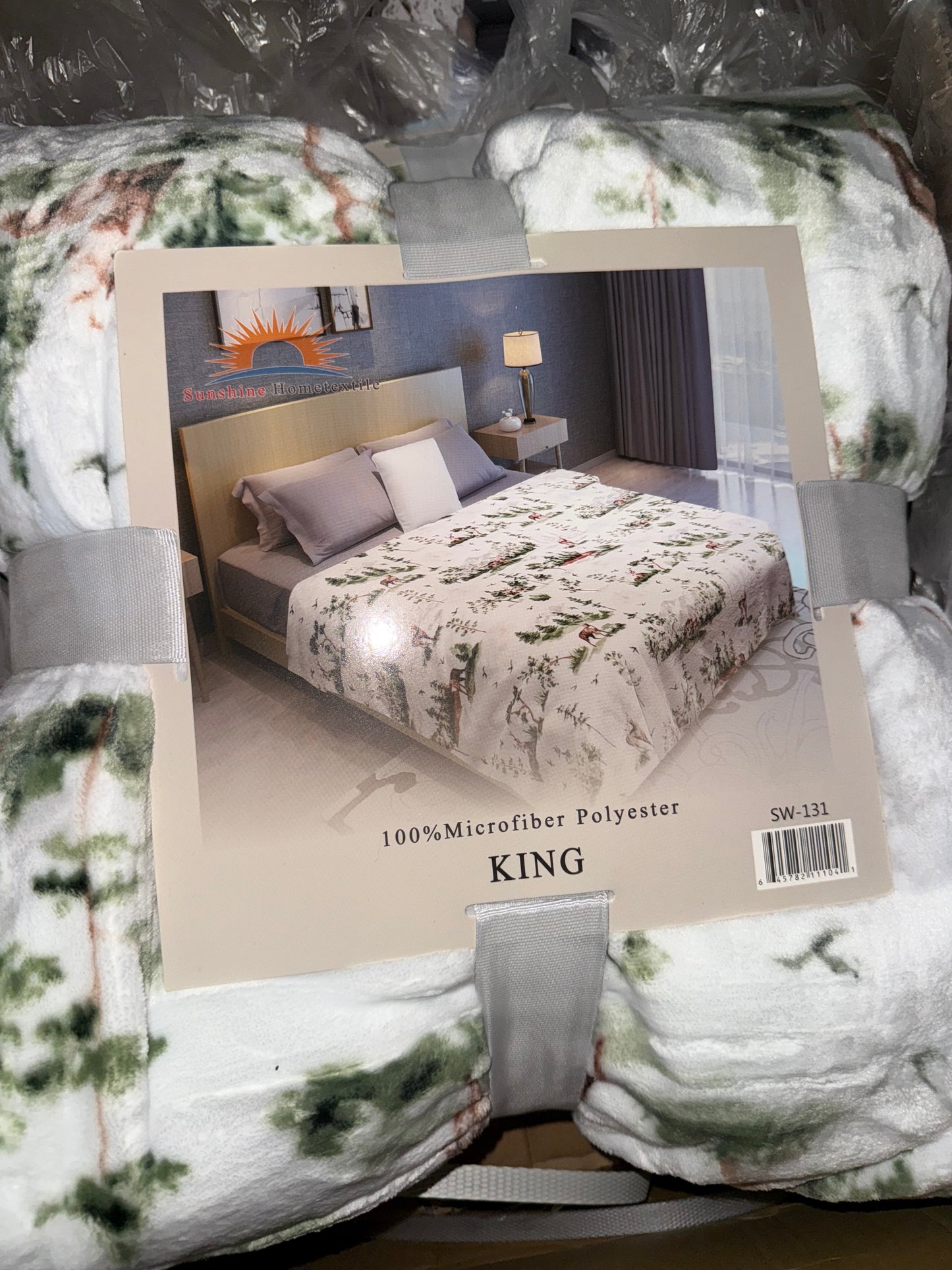 Deer & Forest King Size Flannel Blanket