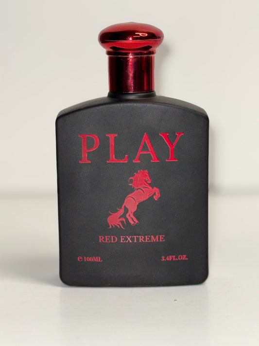 Play Red Extreme Cologne for Men 3.4oz/100ml Eau de Toilette