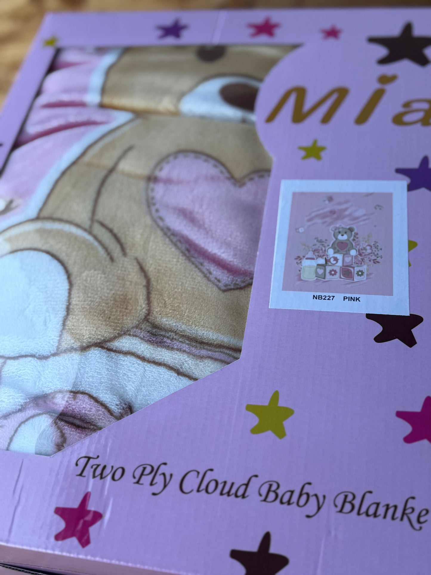 Teddy Bear Girl Baby Blanket Item #NB227