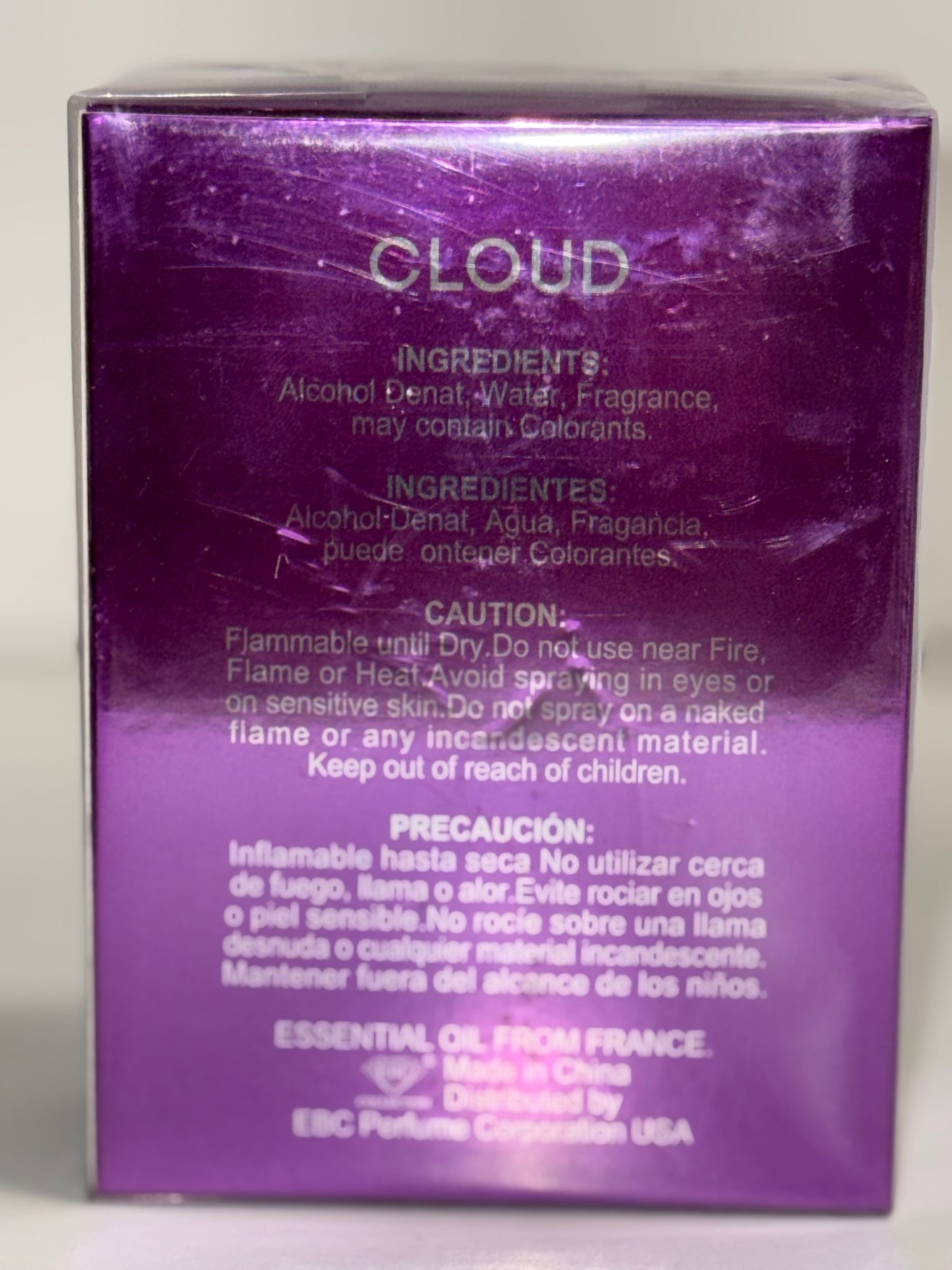 1 PC Cloud Perfume Fragrance for Women 100ml/3.4 OZ