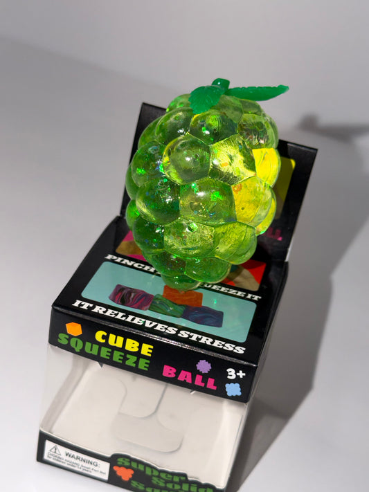 Green Fruit Glitter Stretchy Stress Ball
