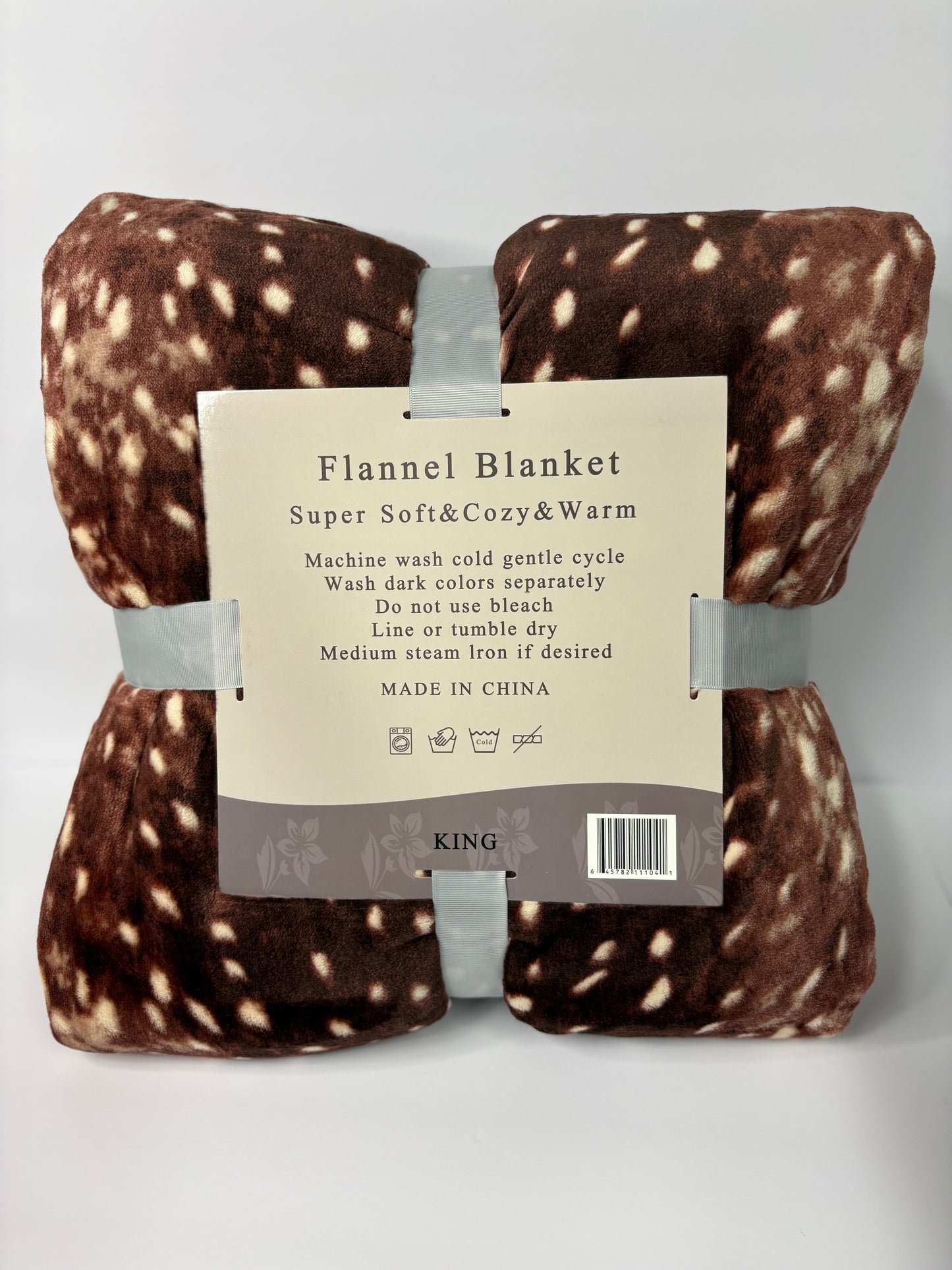 Deer Print King Size Flannel Blanket Item #A-27