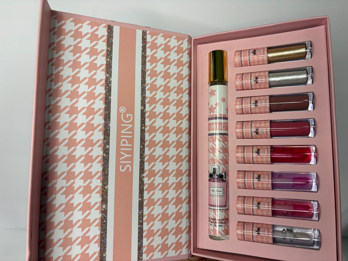 Travel Perfume Gift Set with Lip Gloss