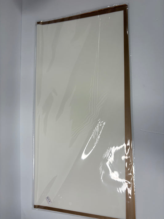 White Semi-Opac Floral Paper