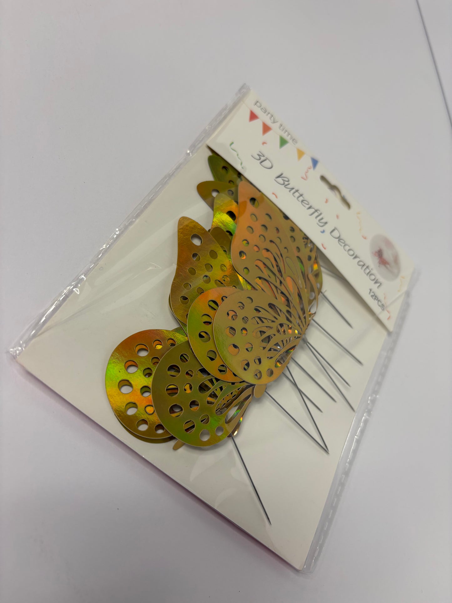 3D Butterfly Floral Decorations (12 pieces)