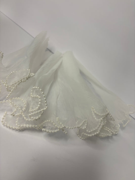 White Mesh Floral Decoration