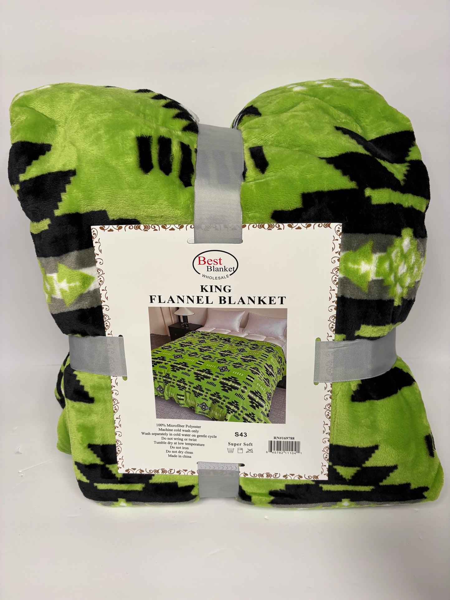 Lime Green Aztec Shaped Blanket S-43