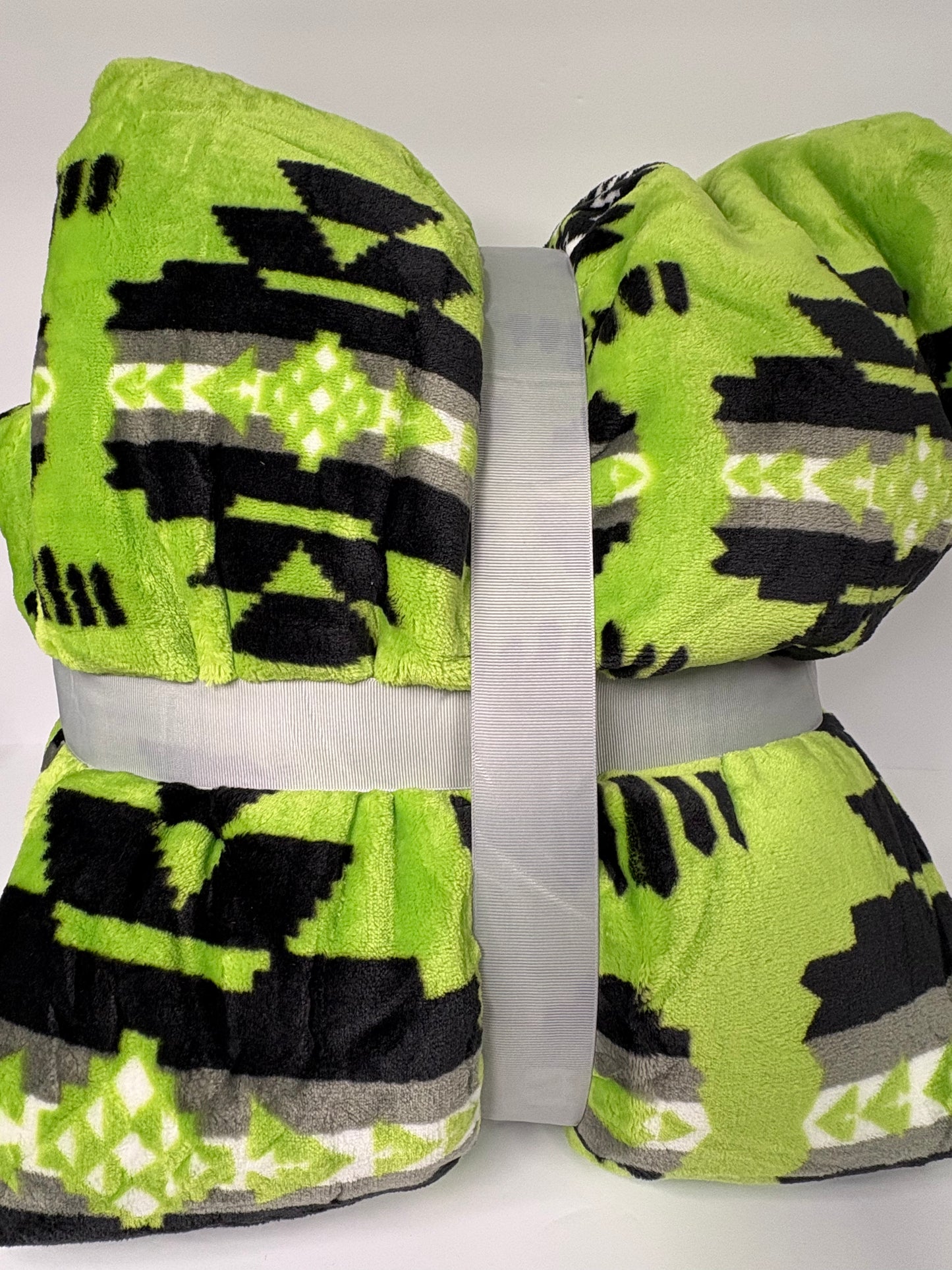 Lime Green Aztec Shaped Blanket S-43