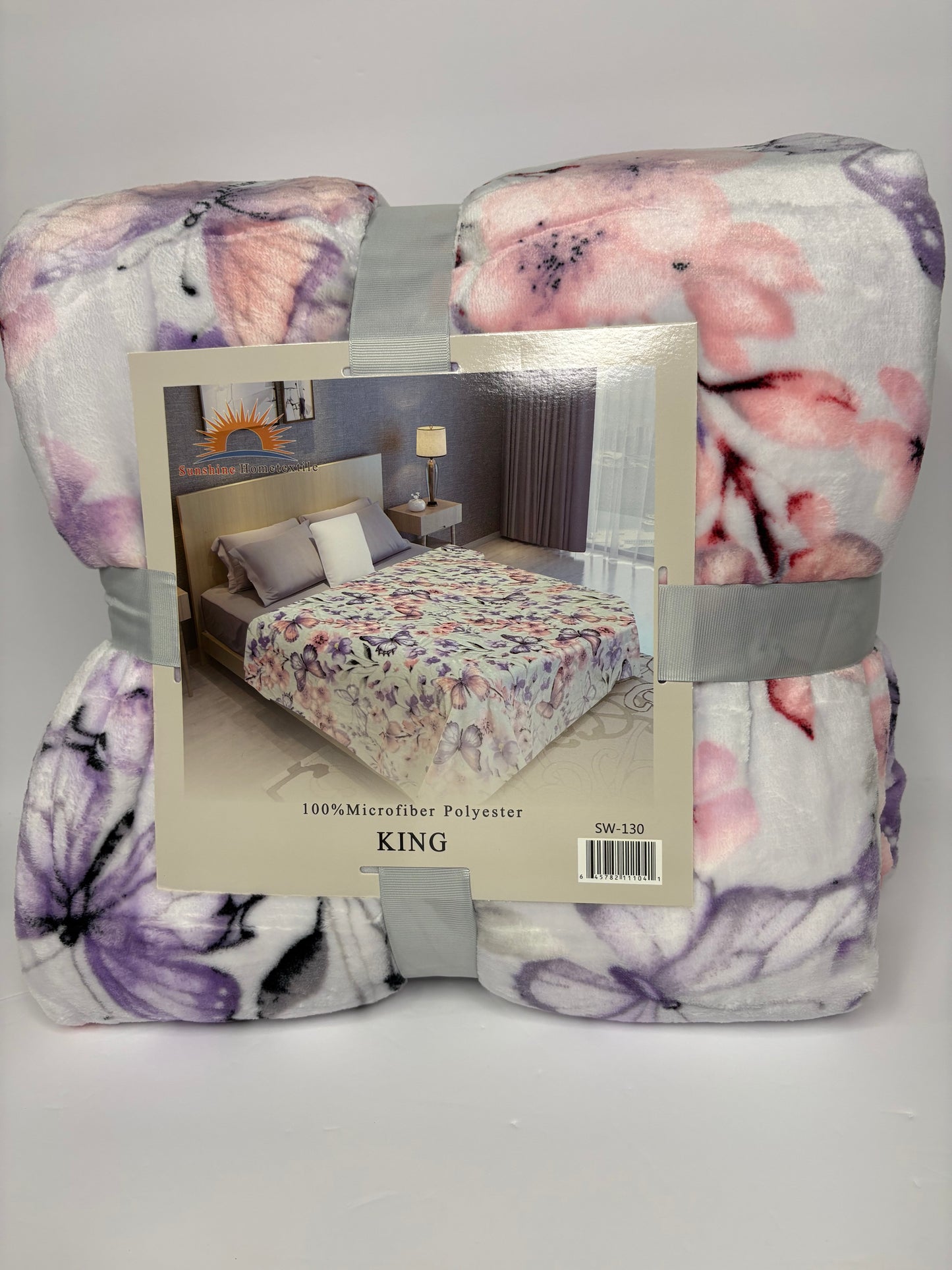 Pink and Purple Butterflies and Flowers S-130