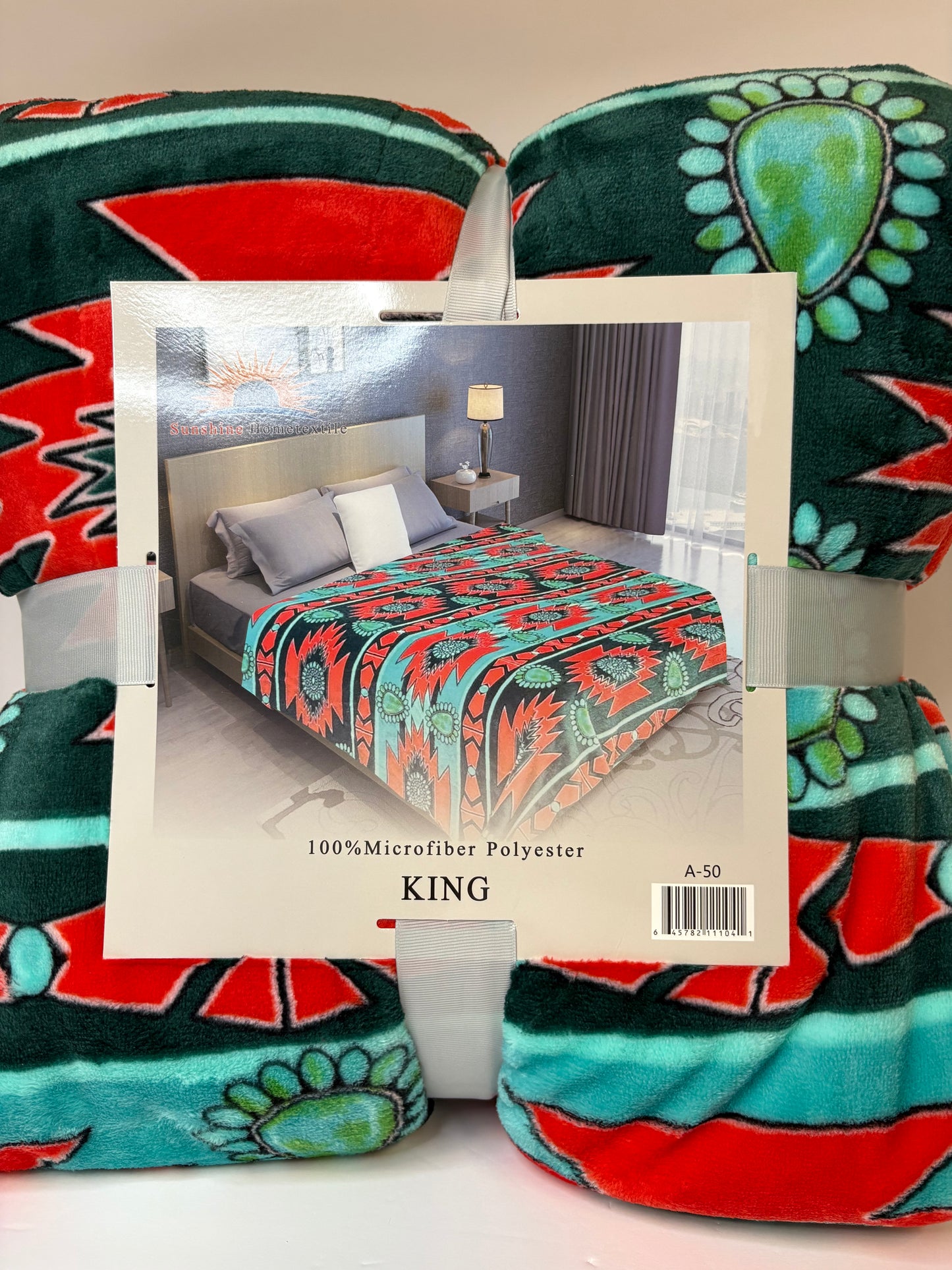 Blue and Red Design King Size A-50