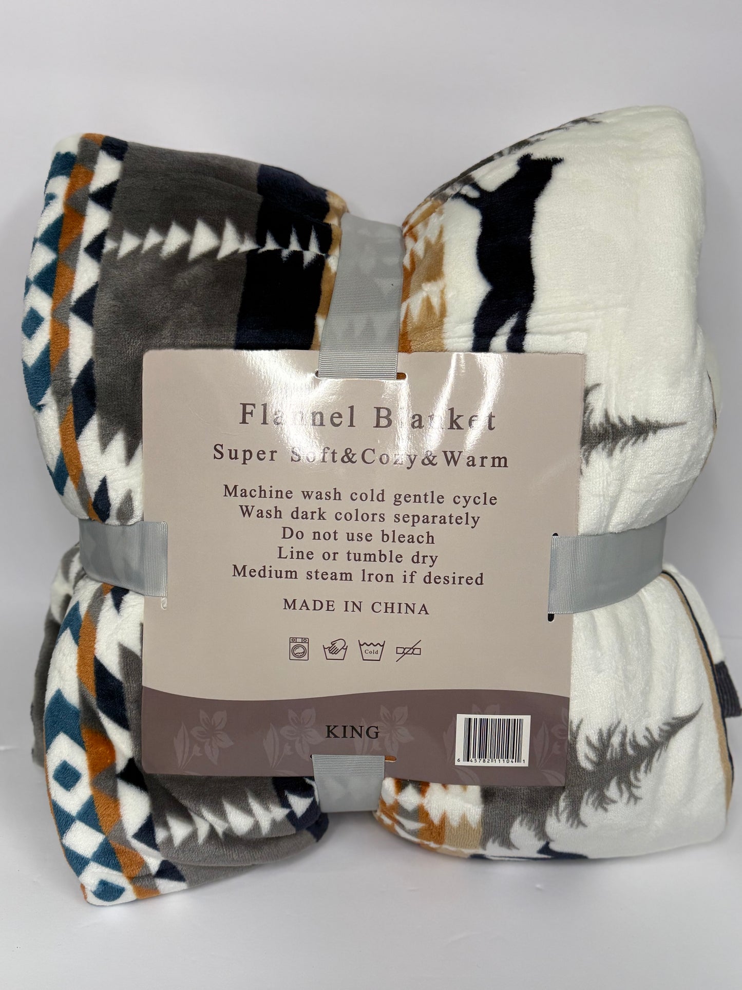 Aztec Wolf Print with Gray Colors SW-113